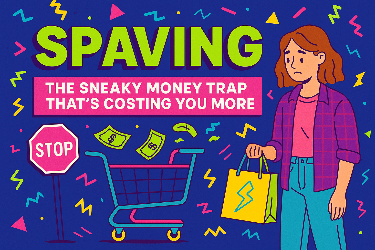 spaving money trap overspending while trying to save money shopping